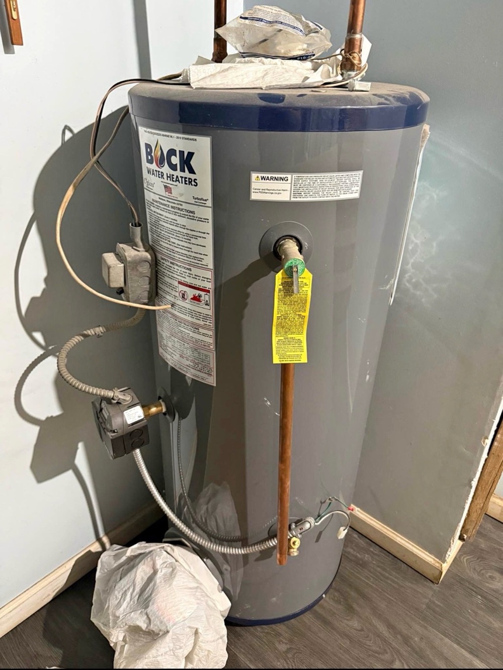 Bock 32-Gallon Oil-Fired Water Heater Tank (Model 32E) 2024 Serial Number